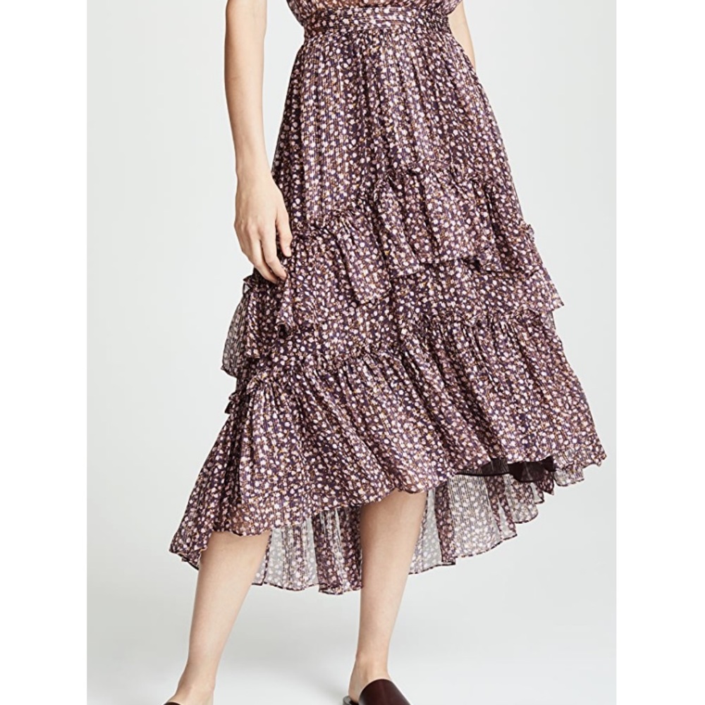 Ulla Johnson Maria Skirt in Cocoa